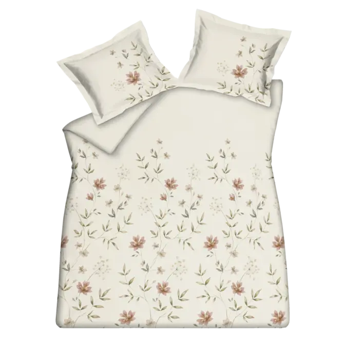 Vandyck Fleurine dekbedovertrek 140x200/220 Cream Tan