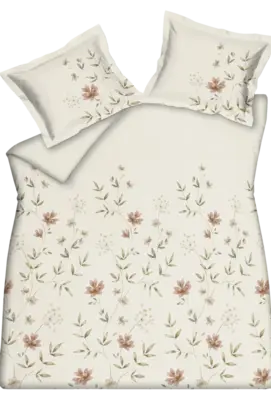 Vandyck Fleurine kussensloop 60x70 Cream Tan