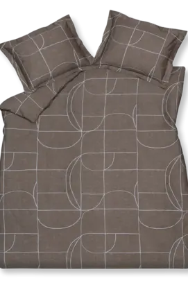 Vandyck Puzzle dekbedovertrek 140x200/220 Espresso