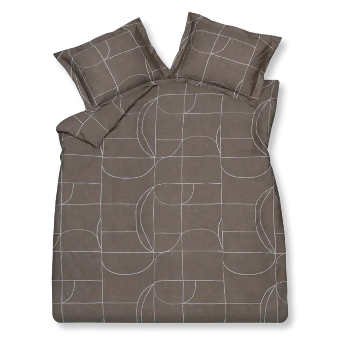 Vandyck Puzzle housse de couette 240x200/220 Expresso