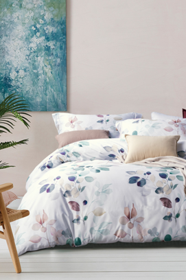 Dommelin Housse de couette Feuilles Satin 300TC Multicolore 200x200/220 cm