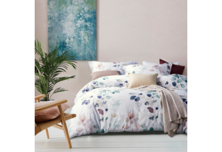 Dommelin Housse de couette Feuilles Satin 300TC Multicolore 200x200/220 cm