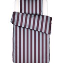 Essenza Essenza Minte Stripe Housse de couette 200x200/220 Mauve vin - Bleu glacé