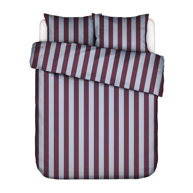 Essenza Minte Stripe Kussensloop 60x70 Mauve Wine - Ice blue