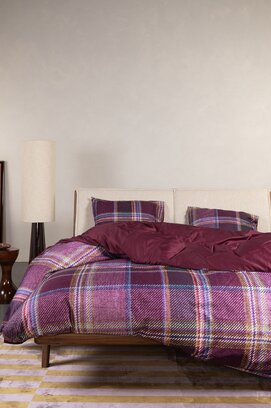 Essenza Meau Housse de couette 140x200/220 Mauve vin