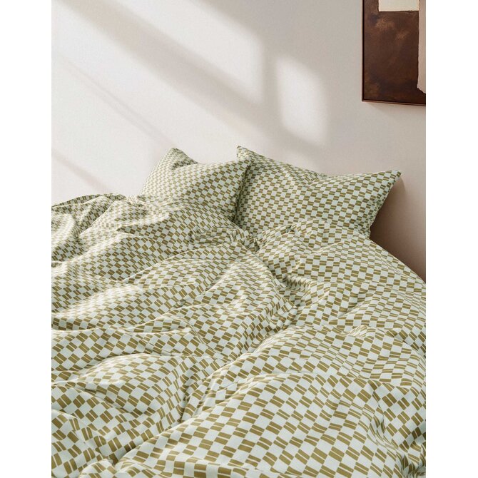 Marc O'Polo Svea Taie d'oreiller 60x70 Vert argenté