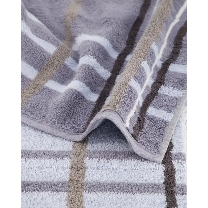 Cawö Noblesse Check Drap de bain 80x150 bleu nordique