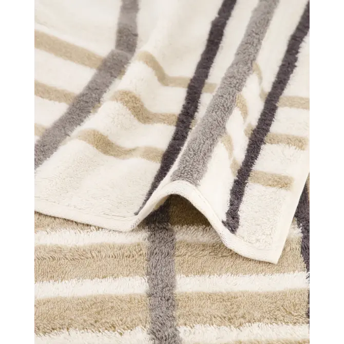 Cawö Noblesse Check Drap de bain 80x150 naturel