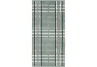 Cawö Noblesse À carreaux Drap de bain 80x150 vert nordique