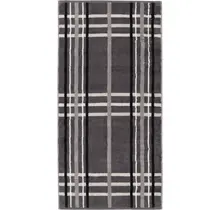 Cawö Noblesse à carreaux Serviette 50x100 anthracite