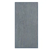 Cawö Rayures bicolores Serviette de bain 80x150 bleu nuit