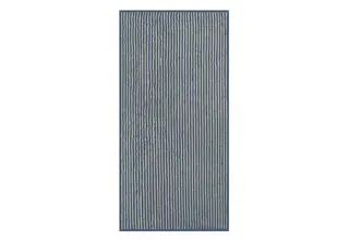 Cawö Two-Tone Stripe Badlaken 80x150 nachtblau