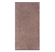 Cawö Serviette rayée bicolore 50x100 bordeaux