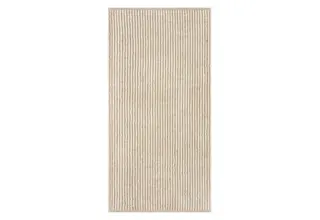 Cawö Rayure bicolore Serviette de bain 80x150 sable
