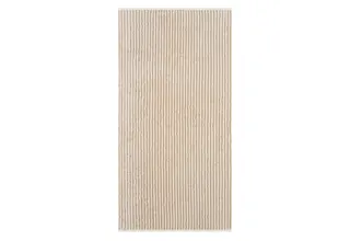 Cawö Two-Tone Stripe Handdoek 50x100 natur