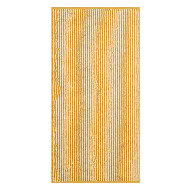 Cawö Rayures bicolores Serviette de bain 80x150 or