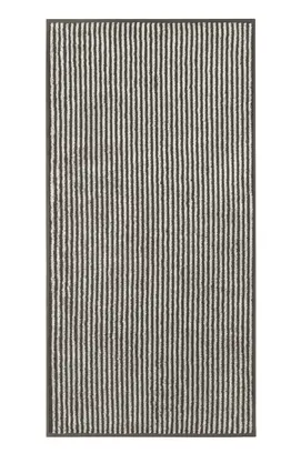 Cawö Serviette à rayures bicolores 50x100 basalte