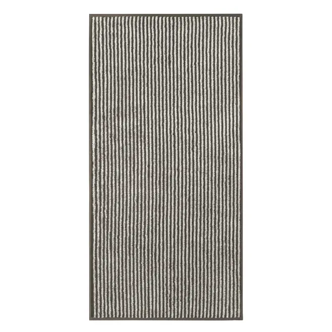 Cawö Two-Tone Stripe Handdoek 50x100 basalt