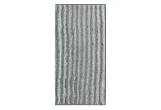 Cawö Two-Tone Stripe Badlaken 80x150 schiefer