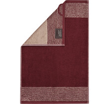 Cawö Bicolore Serviette d'invité 30x50 bordeaux