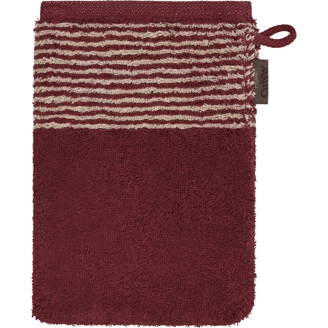 Cawö Two-Tone Washandje 16x22 bordeaux