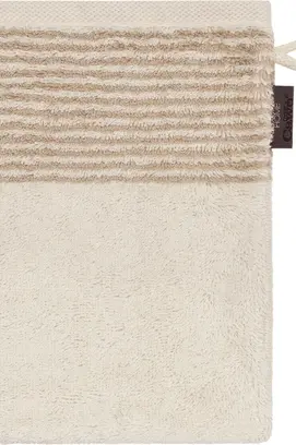 Cawö Bicolore Gant de toilette 16x22 naturel