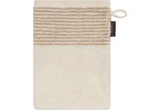 Cawö Bicolore Gant de toilette 16x22 naturel