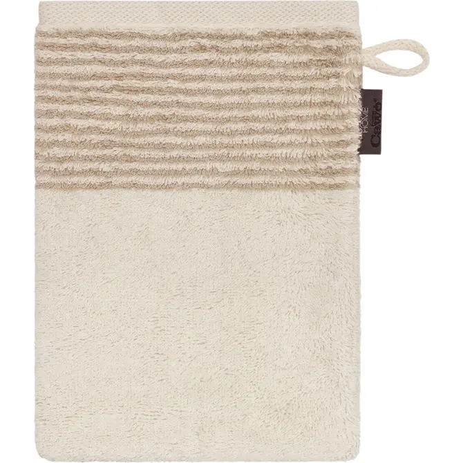 Cawö Two-Tone Washandje 16x22 natur