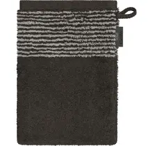 Cawö Bicolore Gant de toilette 16x22 basalte