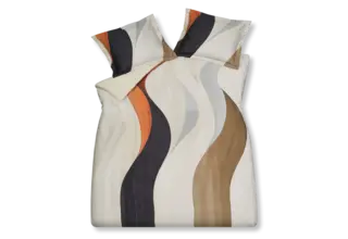 Vandyck Curva housse de couette 200x200/220 Crème Brun clair