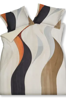 Vandyck Curva taie d'oreiller 60x70 Crème Brun clair