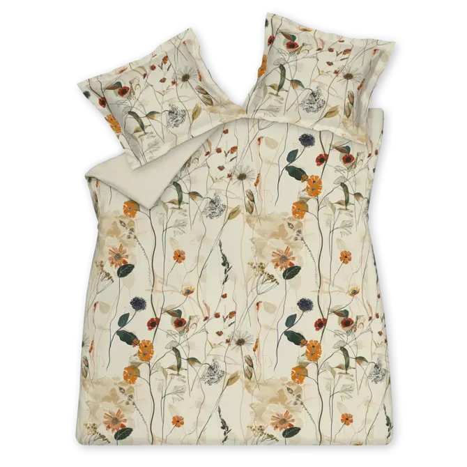 Vandyck Ivoire Bliss housse de couette 140x200/220 Crème Brun clair