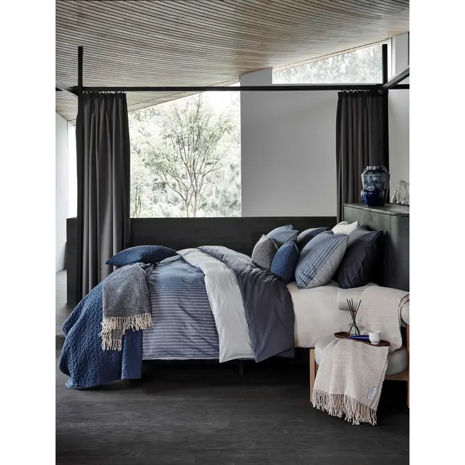 Vandyck Purity 87 Uni Satin taie d'oreiller 60x70 bleu nuit