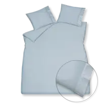 Vandyck Purity 87 Satin uni housse de couette 260x220/240 Bleu poussiéreux