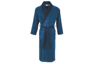 Carl Ross peignoir avec col châle 665200 bleu nuit/saphir 48/50