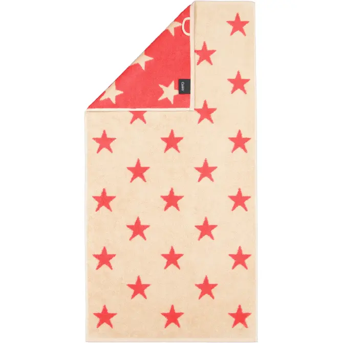 Cawö New Stars Handdoek 50x100 beige/pink