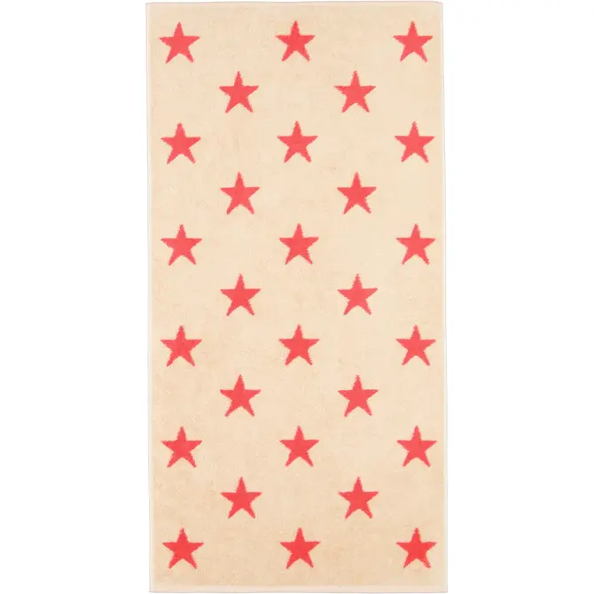 Cawö New Stars Douchelaken 70x140 beige/pink