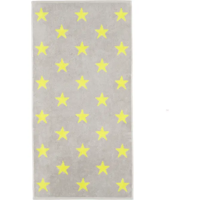 Cawö New Stars Handdoek 50x100 platin/lime