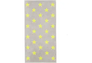 Cawö New Stars 6260 Douchelaken 70x140 platin/lime