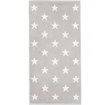 Cawö New Stars Douchelaken 70x140 platin/wit