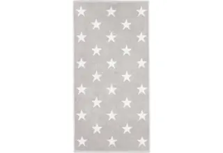 Cawö New Stars 6260 Drap de douche 70x140 platine/blanc