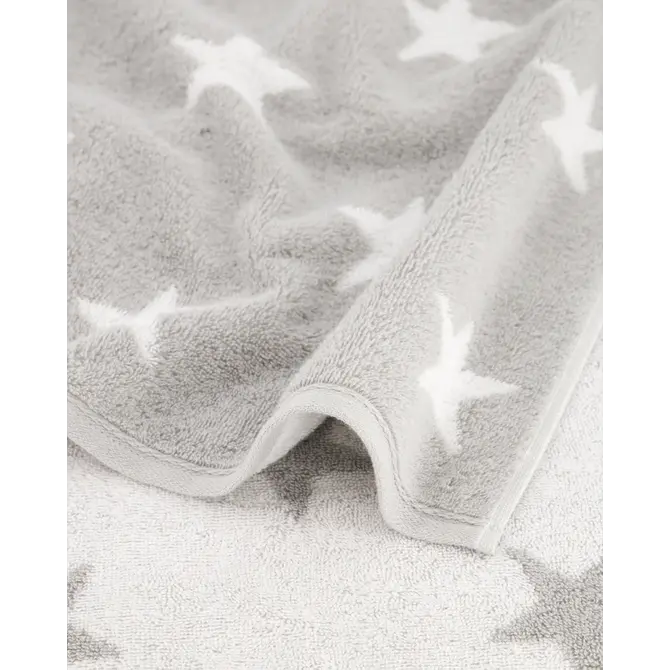 Cawö New Stars Drap de douche 70x140 platine/blanc