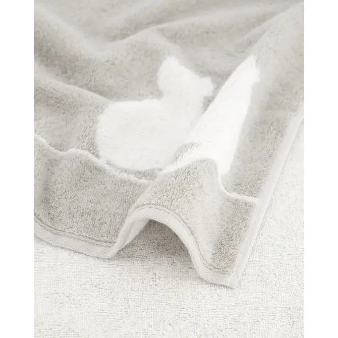 Cawö Chats mignons Drap de bain 80x150 platine/blanc