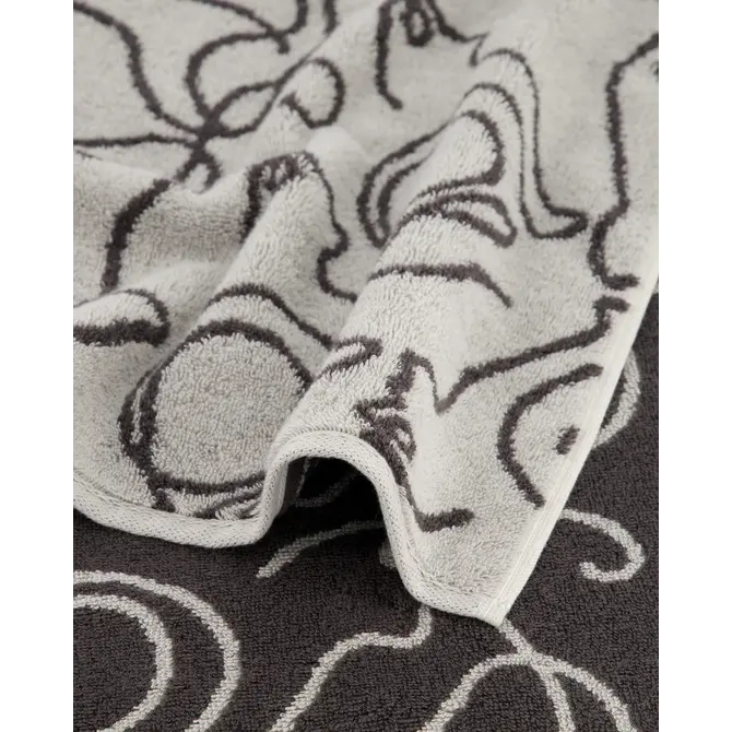 Cawö Cute Cats Badlaken 80x150 platin/basalt