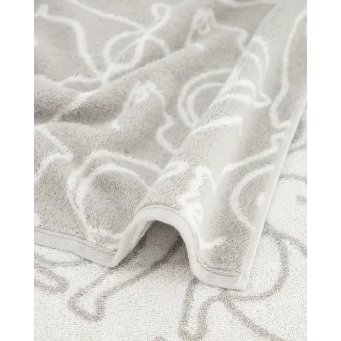 Cawö Cute Cats Serviette de bain 80x150 platine/blanc