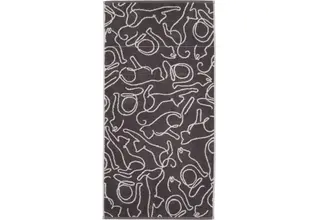 Cawö Chats mignons 6264 Serviette 50x100 basalte/platine