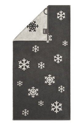 Cawö Édition hiver 6270 Serviette invité 30x50 basalte/platine