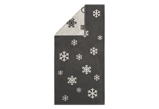 Cawö Winter Edition 6270 Gastendoekje 30x50 basalt/platin