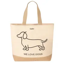 Cawö Nous aimons les chiens/ Sac Sac  40x55 naturel/noir
