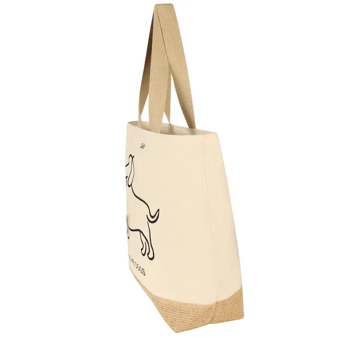 Cawö We love dogs/ Tas Tas  40x55 natur/zwart